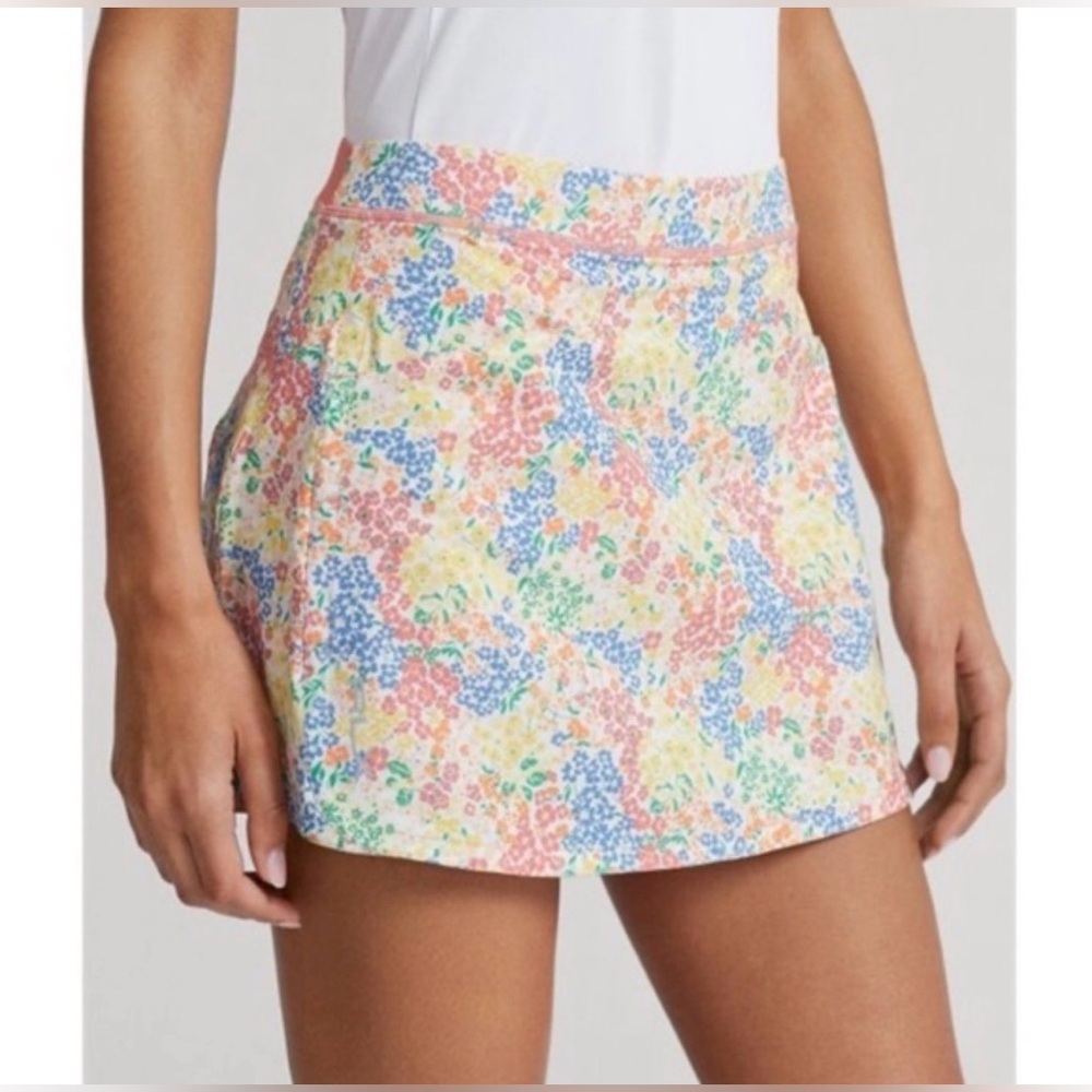 Ralph Lauren RLX Floral Skort Women Medium Multicolor Pockets Golf Tennis Preppy - Picture 12 of 12
